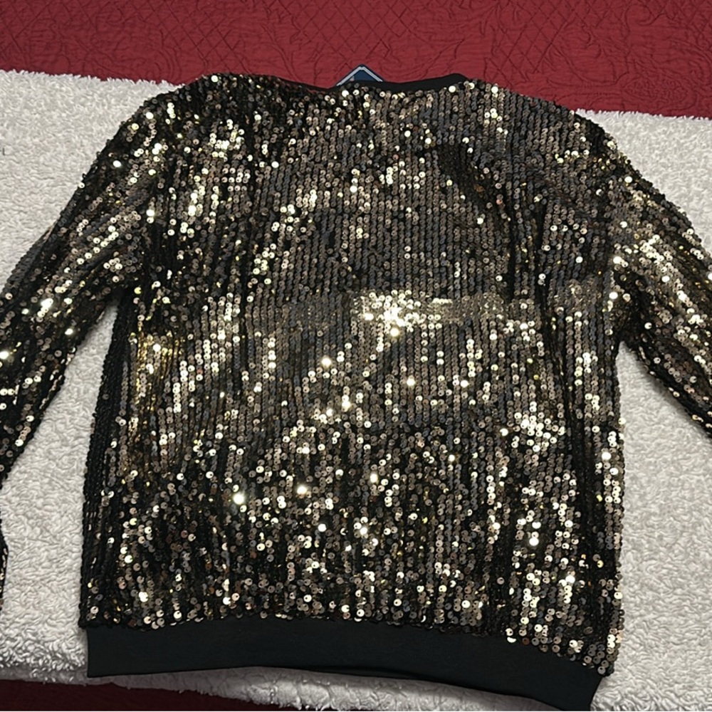 Sequin Gold and Black Sweater